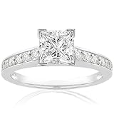 1 Ct Princess Cut Diamond Petite Engagement Ring VVS2-J