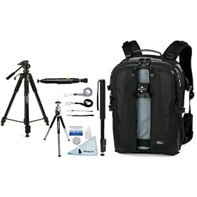 Lowepro Vertex 200 AW SLR Camera/Notebook Backpack + Accessory Kit for Canon EOS Rebel T3/T3i/T2i/T1i/EOS 1D MARK III/1D MARK IV/1DS MARK II/5D/7D/20D/30D/40D/50D/60D/XS/Xsi/Xti SLR Cameras