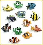Party Supplies - Assorted Plastic Tropical Fish (12)