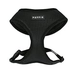 Authentic Puppia Soft Dog Harness, Black - Medium