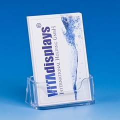 VITAdisplays� Visitenkartenhalter / Visitenkartenst�nder / Visitenkarten-Aufsteller, Hochformat, Transparent (NE-195)