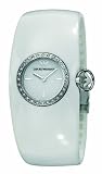 Emporio Armani Ladies White rubber Watch With Armani Logo detail on crown