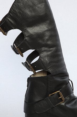80%20 The Cody Buckle Back Hidden Wedge Boot in Black,Shoes for Women from 80%20