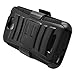 Eagle Cell for Alcatel OneTouch Fierce 2 7040T/Pop Icon A564C Hybrid Protective Skin Case Cover with Stand and Belt Clip Holster - Retail Packaging - Black/Black