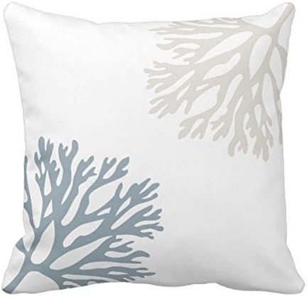 Generic Sandy Sea Coral Silhouettes Pillow Throw Pillow Case Sofa Decorative Home Custom Cushion Cover 18 X 18 Inch