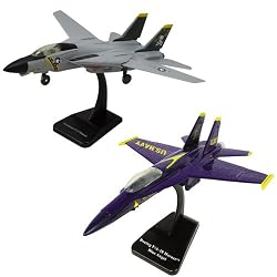 SMITHSONIAN InAir E-Z Build 2 pc Set, F-18 Hornet Blue Angels and F-14 Tomcat&uml; Jolly Roger