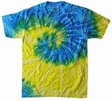 Tie Dye T Shirt ~ Short Sleeve ~ 100% Cotton ~ Spiral Blue & Yellow 419cJ4y56vL. SL160 Tie Dye T Shirt ~ Short Sleeve ~ 100% Cotton ~ Spiral Blue & Yellow
