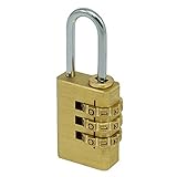 uxcell パッドロック　セキュリティロック　南京錠　リセットコンビネーション　3桁　真鍮　バックパック