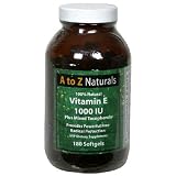 Review A to Z Naturals 0124018000 / A to Z Naturals Vitamin E, 1000 I U, Softgels, 180 softgels