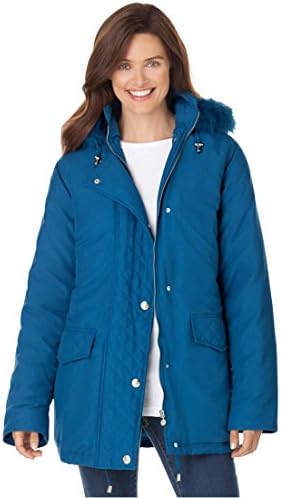 Women's Plus Size Coat, microfiber down parka