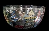 Lively Lighthouses Design - Hand Painted - Serving Bowl - 6 inch diameter