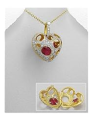 Heart Locket pendant Necklace In 92.5 Sterling Silver