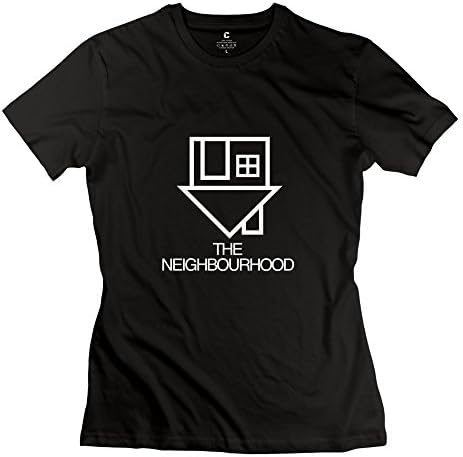 YONGDE Women's The Neighbourhood House Logo T-shirt L Black