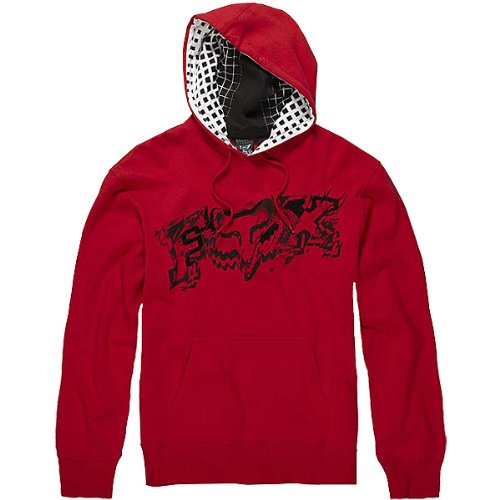 Fox Racing Inverse Youth Boys Hoody Pullover Fleece Fashion Sweatshirt/Sweater - Color: Red, Size: Large