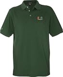 Miami Hurricanes Green Classic Pique Stainguard Polo Shirt