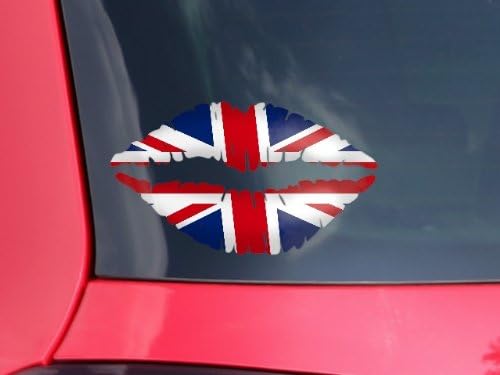 GearGraFX Lips Decal 9x5.5 Union Jack 02