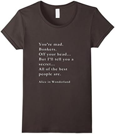 Women's You're Mad - Alice in Wonderland Tee Large Asphalt