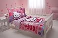 Sanrio 4 Piece Toddler Bedding Set, Hello Kitty Modern Garden (Discontinued by Manufacturer)