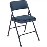 2200 Series Upholstered Folding Chair [Set of 4] Color: Gray/Gray Frame