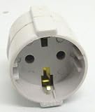 EUROPEAN 2-PIN TO U.K. 3-PIN TRAVEL ADAPTOR - 13 AMP