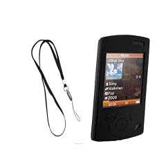 MaryCom Silikon Case Weichschale f�r Sony Walkman NWZ-S544 / NWZ-S545 in Schwarz / Tasche, Schutzh�lle, Silicon Case, Etui + Gratis Trageband / Schwarz S544