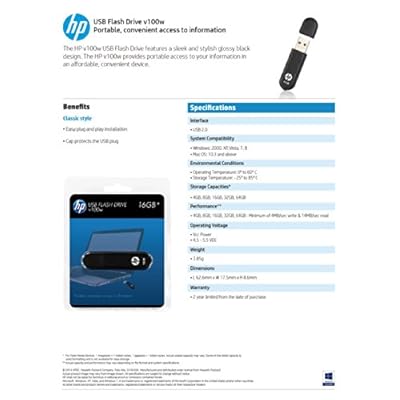 HP v100w 64GB USB Flash Drive