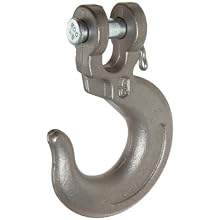 CM M907L Slip Hook, Clear Finish, 7/16" Trade, (Carton of 10)