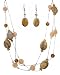 Necklace - Triple Strand ~ Jasper Gemstone and Glass Beads (18") + Matching Earrings (FB185)