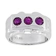 14K White Gold Man's Ruby Ring