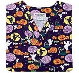 Halloween Ghosts and Witches Cotton V-Neck Scrub Top (XS-3X) SIZES RUN LARGE!