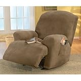 Sure Fit Stretch Pique Recliner Slipcover, Medium, Garnet