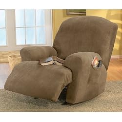 Stretch Pique Recliner Slipcover - Taupe