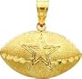 14K Gold NFL Dallas Cowboys Star Football Charm
