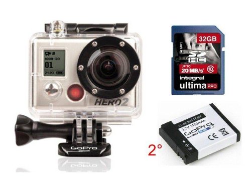 GOPRO caméscope HD Hero 2 SURF + 2° Batterie + carte SD-HC 32GB