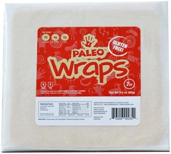 Gluten Free Coconut Paleo Wraps, 7.75" - 7 Count (Pack of 6)