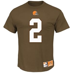 Johnny Manziel Cleveland Browns Majestic NFL Eligible Receiver II Brown T-Shirt