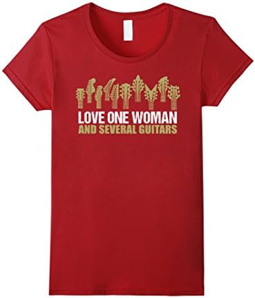 Women's Love one woman and Guitar Medium Cranberry