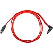 Sharkoon SATA Kabel gewinkelt Kabel rot mit Lasche, Rot