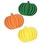 Green, Orange, and Yellow Silicone Pumpkin Full-Size Trivet, Set of 3