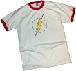 The Flash Distressed Logo Adult Ringer T-Shirt