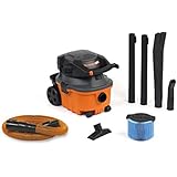 RIDGID Wet Dry Vacuums VAC4010 2-in-1 Compact and Portable Wet Dry Vacuum Cleaner with Detachable Blower, 4-Gallon, 6.0 Peak HP Leaf Blower Vacuum Cleaner