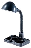Holmes Black Gooseneck Desk Lamp with Organizer