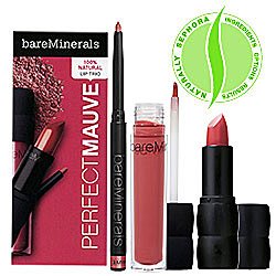 Bare Escentuals Perfect MAUVE 100% Natural Lip Trio, Lippenstift, Konturstift, Lip Gloss Preisvergleich