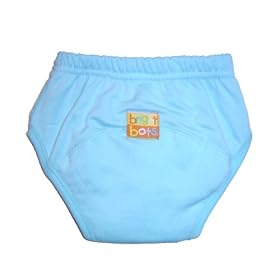 Bright Bots NEW Washable Potty Training Pants with PUL Lining - Turquoise size Medium (upto approx. 24 months)