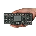 Rii II (Touch N7) Mini Wireless Keyboard 2.4 Ghz, Super Long Range (30m Max), Removable Battery, Full Qwerty Keyboard, Adjustable DPI Touchpad, for PC, HTPC, Apple, Xbox360, Wii, PS3