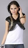 THAO Multi Sequin Cropped Vest