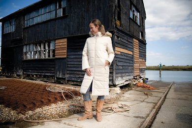 Damen Steppmantel, wind-,wasser-und schmutzabweisend von RESULT XS - XXL mit Maßangabe.
