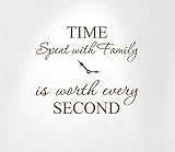 Innovative Stencils 1249 brown Time Spent with Family is Worth Every Second Home Wall Decal Sticker 