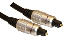 HQ 1M Gold Pins with Metal Case TOS Digital Optical TOSlink Cable SPDIF by Cable Mountain