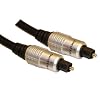 HQ 1M Gold Pins with Metal Case TOS Digital Optical TOSlink Cable SPDIF by Cable Mountain